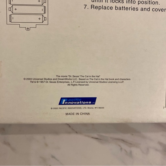 New Dr Seuss The Cat In The Hat Movie Press light pacific Innovations - Picture 7 of 10